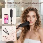 ⁦اداة تجعيد الشعر من ويفر، مكواة تجعيد الشعر، مكواة تمويج الشعر، اداة تمويج شعر صغيرة بحجم مناسب للسفر، مع 5 درجات حرارة، مضادة للحروق، ايقاف تلقائي 30 متر للمواعدة، اسود للاستخدام اليومي⁩ - الصورة ⁦6⁩