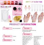 ⁦مجموعة ملمع الشفاه من نيكيتا فيفي، الكل في واحد لصنع ملمع الشفاه الخاص بك مع قاعدة شفافة، اصباغ ولامع، انابيب، هدية ابداعية ممتعة للنساء والفتيات من محبي المكياج في اعياد الميلاد⁩ - الصورة ⁦6⁩