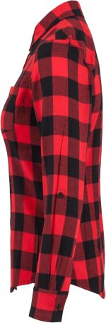 ⁦قميص بتصميم مربعات للنساء من اوربان كلاسيكس بتصميم مثني من الفلانيل (عبوة من قطعة واحدة)⁩ - الصورة ⁦5⁩