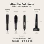 ⁦ابرليتي برو (مطور) - مكواة فرد اللحية والشعر الايونية المتطورة مع فرشاة تسخين مضادة للحروق - ترطيب خالٍ من الالم لجميع الانواع⁩ - الصورة ⁦7⁩