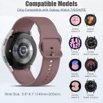 ⁦Upeak Compatible with Samsung Galaxy Watch 7 6 5 4 Strap 40mm 44mm Women Men, Soft Silicone Sport Strap for Galaxy Watch 6 Classic/Watch 5 Pro/Watch 4 Classic/FE, No Gap Straps for Galaxy Watch⁩ - الصورة ⁦4⁩
