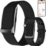 سوار معصم ذكي للصحة واللياقة البدنية في جميع الاحوال الجوية 24/7 مع اكثر من 120 عداد رياضي للسعرات الحرارية ومراقبة معدل ضربات القلب وتتبع النوم على مدار 24 ساعة وتطبيق مقاوم للماء 1 ايه تي ام (اسود)