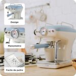 ⁦ماكينة تحضير القهوة والاسبريسو كلاسيكية من اريتي، لون كريمي/ ازرق، طراز 1389A - 'تأتي مع ضمان لمدة عام واحد على الاقل ضد عيوب التصنيع'⁩ - الصورة ⁦5⁩