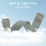 ⁦اساور ساعة نايلون قابلة للتمدد متوافقة مع جارمين فينو 2S/فيفو اكتيف 4S/فينو 3S/فيفوموف 3S وفيفوموف 3S، سوار قابل للتعديل 18 ملم لساعة جارمين فوررنر 265S/255S/255S ميوزيك للنساء والرجال من 5 قطع⁩ - الصورة ⁦4⁩