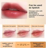 ⁦احمر شفاه متغير اللون مقاوم للانتقال من لبويلوف®، احمر شفاه متغير اللون ذهبي كريستالي، ملمع شفاه مرطب يدوم طويلا 24 ساعة، تغذية عميقة للنساء، قطعة واحدة⁩ - الصورة ⁦8⁩