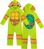 نيكيلوديون زي تنكري بغطاء للراس للاولاد الصغار والكبار بتصميم سلاحف النينجا ليوناردو من تينيج ميوتانت