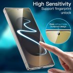 ⁦جيتك واقي شاشة لموبايل سامسونج جالاكسي S25 الترا شبكة الجيل الخامس 5G مع واقي عدسة الكاميرا، طبقة من الزجاج المقوى، متوافق مع معرف بصمة الاصبع، شفاف HD، عبوتان لكل منها⁩ - الصورة ⁦6⁩