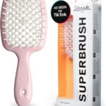 جيهنيكي فرشاة سوبر براش لفك تشابك الشعر مضادة للكهرباء الساكنة سهلة الاستخدام الرطب او الجاف ومرنة بشعيرات نايلون رائعة لجميع انواع الشعر - طويلة وسميكة ومجعدة - حاصلة على براءة اختراع ايطالية اصلية