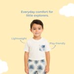 ⁦طقم ملابس قطن للاولاد من لواي | زي فاخر مع تي شيرت وشورت انيق | ملابس قطنية مريحة للاطفال | ارتداء يومي للاولاد (ناعم وخفيف الوزن)⁩ - الصورة ⁦3⁩