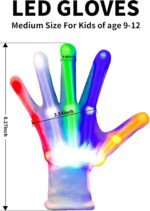 ⁦قفازات LED هدايا رائعة للاولاد من سن 8-12 سنة مع 6 نماذج، فكرة هدية رائعة للكريسماس واعياد الميلاد للاطفال بعمر 9 و10 و11 و12 سنة، لعمر متوسط 9-12 سنة⁩ - الصورة ⁦7⁩