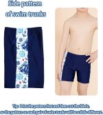 ⁦شورت سباحة للاولاد من بيجثري، شورت سباحة للاولاد بعمر 3-6 سنوات، شورت سباحة برباط سحب لحفلات حمام السباحة⁩ - الصورة ⁦3⁩