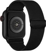 انفوسن سوار ساعة ابل 42 ملم/ 44 ملم/ 45 ملم/ 49 ملم للرجال والنساء، سوار معصم رياضي بديل بحلقة مفردة لساعة الترا/الترا 2/ سلسلة 9/8/7/6/اس اي/5/4/3/2/1 (اسود)