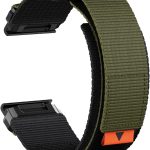 سوار نايلون محسن 22 ملم من كويك فيت لساعة جارمين فينيكس 7 / فينيكس 6 / انستينكت 2 / ايبيكس برو 47 ملم، اساور معصم منسوجة من النايلون لساعة فوررنر 955/965، فينيكس 5، ايبيكس 2