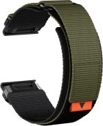 سوار نايلون محسن 22 ملم من كويك فيت لساعة جارمين فينيكس 7 / فينيكس 6 / انستينكت 2 / ايبيكس برو 47 ملم، اساور معصم منسوجة من النايلون لساعة فوررنر 955/965، فينيكس 5، ايبيكس 2