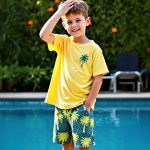 ⁦طقم تي شيرت وشورت للاولاد من زولينوفا، ملابس اطفال اولاد، ملابس صيفية للاولاد الصغار، ملابس صيفية بطبعة نخيل من قطعتين لعمر 4-7 سنوات⁩ - الصورة ⁦2⁩