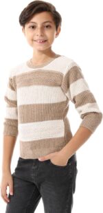 ⁦سويتر سهل الارتداء برقبة دائرية ضيقة للاولاد⁩ - الصورة ⁦2⁩