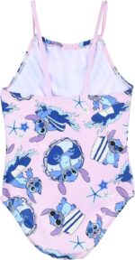 ⁦Disney Stitch Girls Swimwear One Piece Swimsuit for Children and Teenagers, Sizes 10 to 16 Years⁩ - الصورة ⁦2⁩
