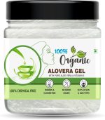 جل الصبار العضوي 100% للوجه، مع الصبار الطبيعي وفيتامين E للبشرة والشعر - 400 غرام