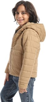 ⁦جاكيت بوليستر بغطاء للرأس للاولاد⁩ - الصورة ⁦2⁩