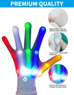 ⁦قفازات LED هدايا رائعة للاولاد من سن 8-12 سنة مع 6 نماذج، فكرة هدية رائعة للكريسماس واعياد الميلاد للاطفال بعمر 9 و10 و11 و12 سنة، لعمر متوسط 9-12 سنة⁩ - الصورة ⁦5⁩