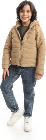 ⁦جاكيت بوليستر بغطاء للرأس للاولاد⁩ - الصورة ⁦5⁩