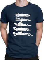 تي شيرت رجالي ايفوليوشن اوف ذا فورميولا اف كار 1 ون