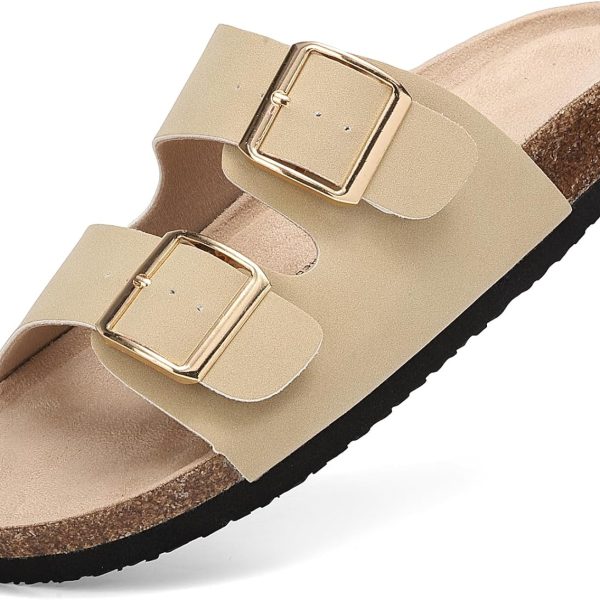 اريجو بيلو صندل نسائي عصري من الفلين بابزيم قابل للتعديل للاستخدام الداخلي والخارجي مقاس 36-41