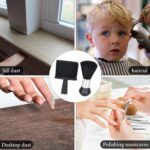 ⁦فرشاة رقبة للحلاقين من يلانجين، فرشاة للرقبة لتصفيف الشعر، فرشاة تنظيف للحلاق، فرشاة شعر ناعمة لصالونات الحلاقة ومصففي الشعر - لون اسود⁩ - الصورة ⁦5⁩