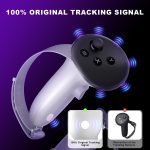 ⁦مقابض تحكم لانجثيرنج لميتا/اوكيولوس كويست 3، غطاء بملمس غير قابل للانزلاق واشرطة ناعمة قابلة للتعديل، متوافقة مع بطارية قاعدة الشحن الرسمية⁩ - الصورة ⁦5⁩