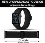 ⁦انفوسن سوار ساعة ابل 42 ملم/ 44 ملم/ 45 ملم/ 49 ملم للرجال والنساء، سوار معصم رياضي بديل بحلقة مفردة لساعة الترا/الترا 2/ سلسلة 9/8/7/6/اس اي/5/4/3/2/1 (اسود)⁩ - الصورة ⁦3⁩