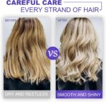 ⁦قناع ارجواني اشقر لمعالجة الشعر بالكيراتين، قناع شعر فضي مغذي للشعر الاشقر والاشقر، قناع ارجواني مع تاثير صبغة مضادة للاصفرار، يحيد اللون الاصفر، 100 مل⁩ - الصورة ⁦3⁩