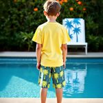 ⁦طقم تي شيرت وشورت للاولاد من زولينوفا، ملابس اطفال اولاد، ملابس صيفية للاولاد الصغار، ملابس صيفية بطبعة نخيل من قطعتين لعمر 4-7 سنوات⁩ - الصورة ⁦4⁩