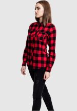 ⁦قميص بتصميم مربعات للنساء من اوربان كلاسيكس بتصميم مثني من الفلانيل (عبوة من قطعة واحدة)⁩ - الصورة ⁦7⁩