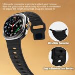 ⁦سوار رياضي بديل من السيليكون الناعم بدون فجوات متوافق مع ساعة سامسونج جالاكسي الترا للرجال والنساء⁩ - الصورة ⁦4⁩