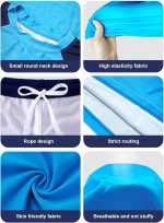 ⁦طقم ملابس سباحة 7 في 1 للاولاد من اوربازار، بدلة سباحة واقية من الشمس بعامل حماية من الاشعة فوق البنفسجية 50+، ملابس سباحة سريعة الجفاف مع شورت ونظارات HD وشنطة ظهر وقبعة وسدادات اذن ومشبك انف، للشاطئ⁩ - الصورة ⁦3⁩