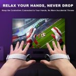 ⁦مقابض تحكم لانجثيرنج لميتا/اوكيولوس كويست 3، غطاء بملمس غير قابل للانزلاق واشرطة ناعمة قابلة للتعديل، متوافقة مع بطارية قاعدة الشحن الرسمية⁩ - الصورة ⁦2⁩