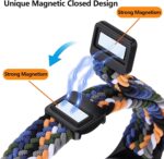 ⁦سوار مضفر قابل للتمدد متوافق مع سوار شاومي الذكي 9/شاومي باند 8 للنساء والرجال، سوار معصم بديل من النايلون المرن بحلقة فردية قابلة للتعديل لسوار شاومي الذكي 9/8 من اجامينو⁩ - الصورة ⁦3⁩