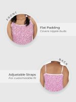 ⁦ديشيكا حمالة صدر بحمالات رفيعة مبطنة للنساء الشابات من اسنشيالز، فانلة داخلية بدون اكمام مع احزمة قابلة للتعديل، توب كات قطن / ملابس داخلية للنساء - نمط سادة⁩ - الصورة ⁦8⁩