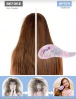 ⁦Unicorn Hair Care Set, Pink Detangling Brush with Moving Beads and 3 Combs, Kawaii Princess Theme Girls Hair brush set Girls⁩ - الصورة ⁦7⁩