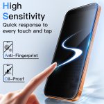 ⁦جيتك شاشة حماية خصوصية 360 درجة لموبايل ايفون 17 برو ماكس 6.9 بوصة، طبقة من الزجاج المقسى 4 اتجاهات مضادة للتجسس مع اداة سهلة التركيب، عبوة من قطعتين⁩ - الصورة ⁦6⁩