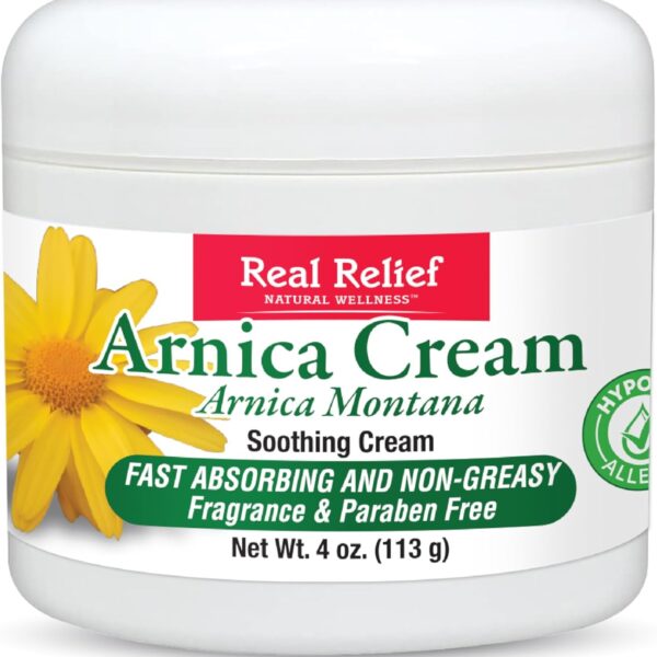كريم ارنيكا الطبيعي المهدئ وغير الدهني وغير المعطر لتخفيف الالم من ريل ريليف، 4 اونصة (عبوة من قطعة واحدة)