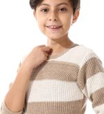 ⁦سويتر سهل الارتداء برقبة دائرية ضيقة للاولاد⁩ - الصورة ⁦4⁩