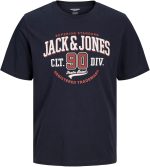 JACK & JONES Mens LOGO TEE SS O-NECK 2 COL AW24 S PLS Modern (pack of 1)