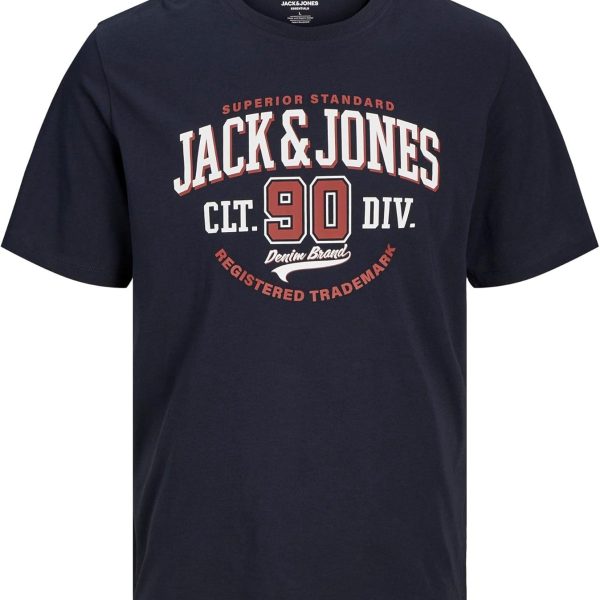 JACK & JONES Mens LOGO TEE SS O-NECK 2 COL AW24 S PLS Modern (pack of 1)