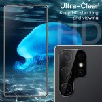 ⁦جيتك واقي شاشة لموبايل سامسونج جالاكسي S25 الترا شبكة الجيل الخامس 5G مع واقي عدسة الكاميرا، طبقة من الزجاج المقوى، متوافق مع معرف بصمة الاصبع، شفاف HD، عبوتان لكل منها⁩ - الصورة ⁦5⁩