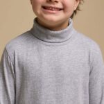 ⁦ار اند بي تيشرت سادة برقبة عالية واكمام طويلة للاولاد 525-0973KB013-6⁩ - الصورة ⁦5⁩