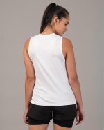 ⁦تيشيرت بدون اكمام بقصة عادية للنساء من فيوزفيت، ملابس رياضية للتدريب وصالة الالعاب الرياضية نصف كم (عبوة من قطعتين)⁩ - الصورة ⁦4⁩