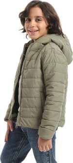 ⁦جاكيت بوليستر بغطاء للرأس للاولاد⁩ - الصورة ⁦2⁩