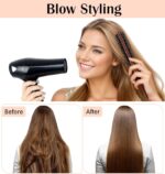 ⁦مجموعة فرش مستديرة من فيكسيميند - 2 فرشاة شعر صغيرة بشعيرات خنزير لتجفيف الشعر والتجعيد والتصفيف وفك التشابك، مع مقبض خشبي للسفر او استخدام صالونات التجميل⁩ - الصورة ⁦5⁩