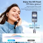 ⁦يوجرين محول صوت USB C الى 3.5 ملم، محول سماعة راس USB C وشاحن من النوع سي الى Aux دونجل متوافق مع ايباد برو 2022، اير 5، سامسونج جالاكسي S23/S23+/S23 الترا/S22، نوت 20، تاب S7 ريدمي باد⁩ - الصورة ⁦4⁩